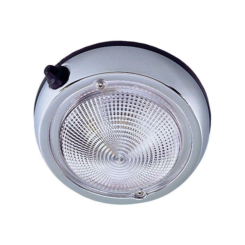 Perko Surface Mount Dome Light - 3 3/4" O.D. (3" Lens) - Chrome Plated [0300DP0CHR]