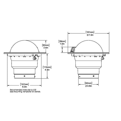 Ritchie FB-500 Globemaster Compass - Flush Mount - Black - 12V - 5 Degree Card [FB-500]