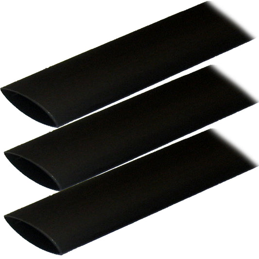 Ancor Adhesive Lined Heat Shrink Tubing (ALT) - 1" x 12" - 3-Pack - Black [307124]